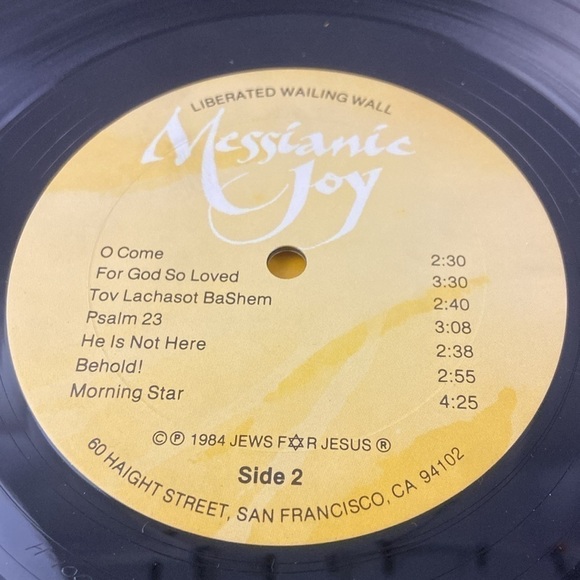 Liberated Wailing Wall Messianic Way 1984 Jews For Jesus Vinyl Record LP - Picture 8 of 13